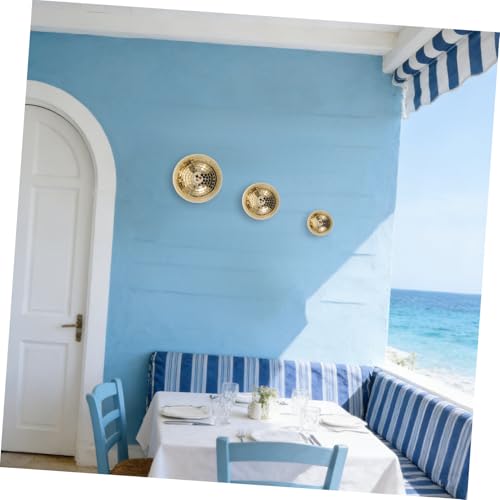 Conjunto de 3 bolas espejadas doradas Homoyoyo, globos reflectantes de vidrio para colgar en pared, fácil instalación, decoración para bodas, salas y fiestas temáticas miniatura 5