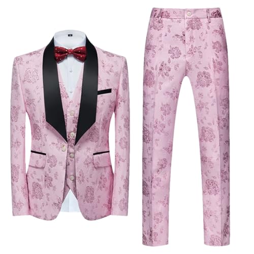Generic Men's Casual Business Wedding Suits 3 Pcs Set Dress Blazers Jacket Pants Vest Coat