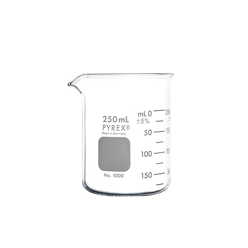 Miniatura 9 de PYREX Griffin - Vaso de vidrio de borosilicato, vaso de medición graduado de forma baja con boquilla, cristalería científica prémium para