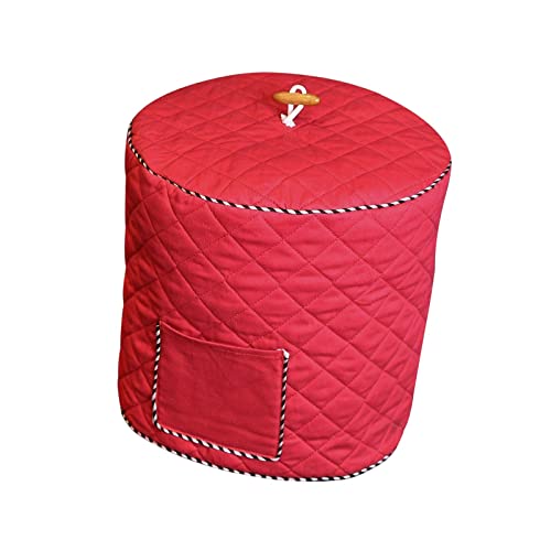 Air Fryer Dust Cover Storage Cover with Pocket, Portable Easy Cleaning Household Appliance Cover, Dust Cover for Cooker kitchen, 6 quart red