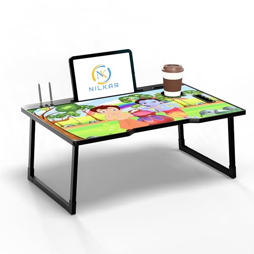 Image of Study Table Bed Table Premium Laptop Table /Foldable and Portable Wooden /Writing Desk for Office /Home /School (CTD BHIM-KRI)