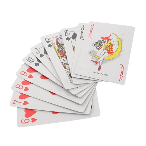 SUPVOX Naipes Braille Con Texto Grande Para Personas Ciegas Cartas Educativas Para Aprender Braille y Barajas Inclusivas Para Adaptados Adultos y Niño Niña Herramienta Versátil