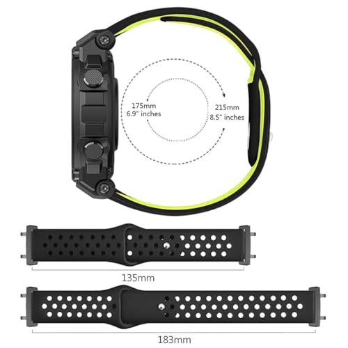Image of YODI Strap Band Compatible with Amazfit T-Rex 2 Smartwatch Only Soft Silicone | Nylon | Chain | Leather Watch Straps with Installation Adjuster Tool For Amazfit TRex 2