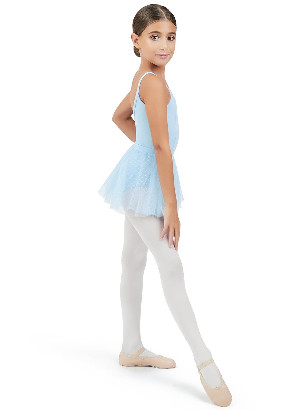 Capezio Girls Double Layer Pull On Skirt - Light Blue, Intermediate