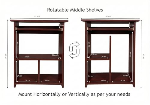 Image of Purple Furniture Engineered Wood Elite Home Office Computer Table,Study Desk,Writing Desk and Lap Desk for Students,Kids and Adults(Matte Finish, Do-It-Yourself, Small) (Mahogany)