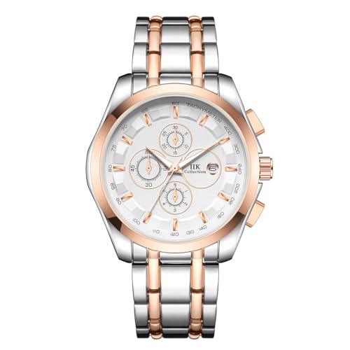Image of IIK COLLECTION Watch for Man Stainless Steel Chain|Long Battery Life with Long Lasting Polish Water Resistance| Trendy Design| Push Button Lock Durable Watch for Boys