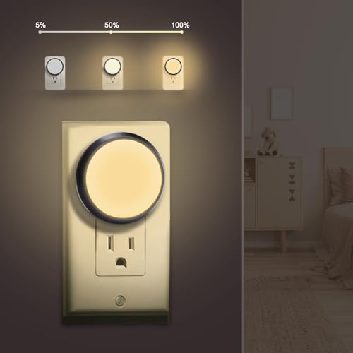 Image of Night Light, Night Lights Plug into Wall, 2-Pack, LED Nightlight with Dusk to Dawn Sensor, Soft White 3000K, Bright Nightlights Plug in for Kids Room, Bathroom, Hallway, Bedroom, Non-Dimmable