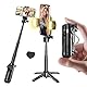 MAGIC JOHN für Selfie Stick, Selfiestick Klein mit Fülllicht, Bluetooth Handy Stativ mit Abnehmbarer Fernbedienung Kompatibel für iPhone, Samsung und Smartphones