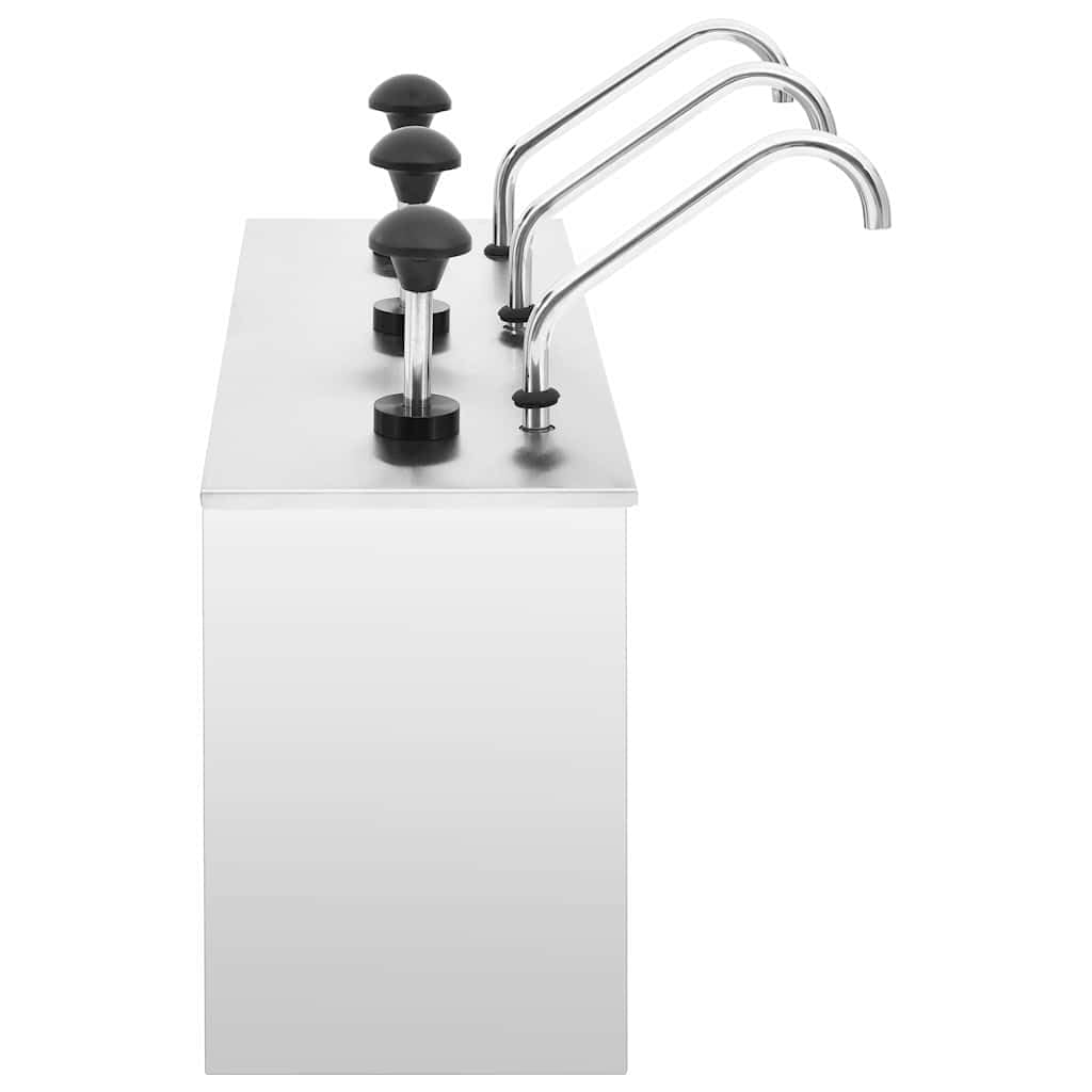 Soßenspender-Station 3 x 3.5 L Edelstahl Dosierer Gastronomie