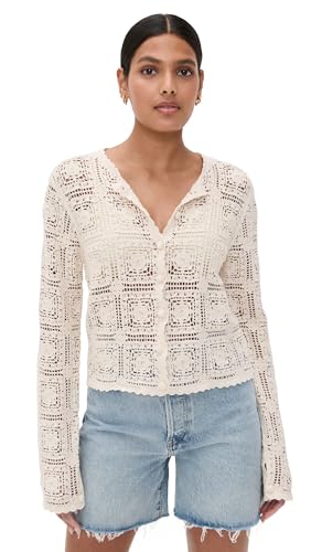 FRAME Women's The Crochet Cardi
