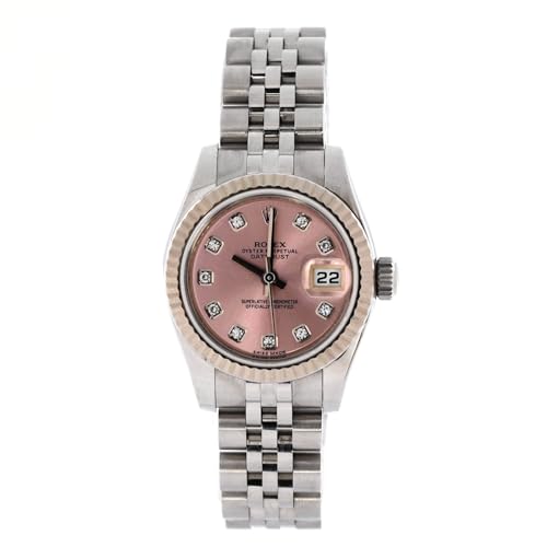 Pre-Loved Oyster Perpetual Datejust Automatic Watch Stainless Steel and White Gold with Diamond Markers 26