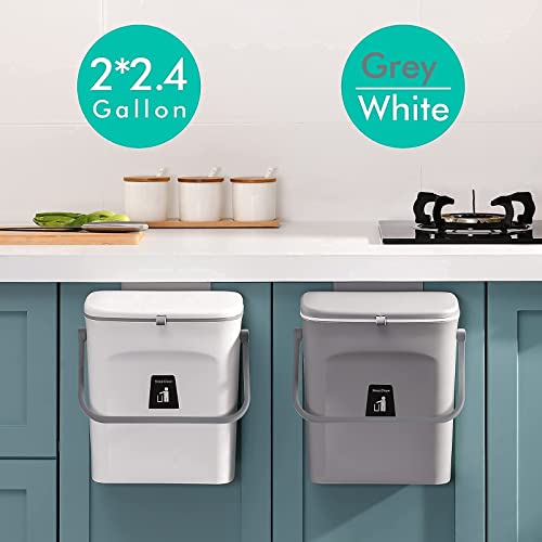 Caneca de basura colgante 2 unidades 2.4 gal kitchen miniatura 2