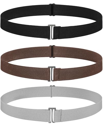 Image of SATINIOR 2 /3 /4 Pack Women Elastic Stretch Belt Invisible Sweater Shirt Tuck Band with Flat Buckle for Jeans Pants