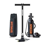 SMACO Mini Botella de Buceo 1 litro Portatil Bombona de Buceo para Respiración Subacuática Pequeñas Botella Submarinismo Tanque de Buceo Recargable para Viajes Nadar Rescate S400 Pro