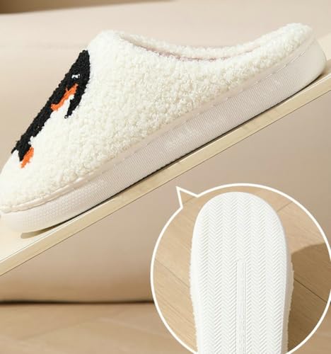 Stylish Animal Embroidery Faux Fur Slippers Warm Fluffy Indoor Slippers Winter Soft Bedroom Shoes for Unisex 20253