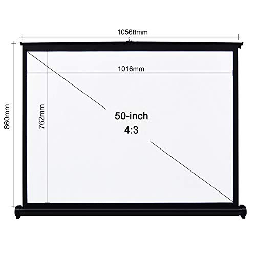 Pantalla de proyector manual 50 pulgadas 4:3 miniatura 4
