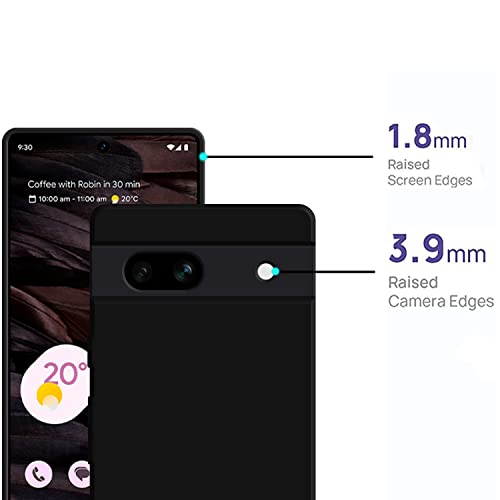 Image of HELLO ZONE Exclusive Matte Finish Soft Back Case Cover for Google Pixel 7a - Black