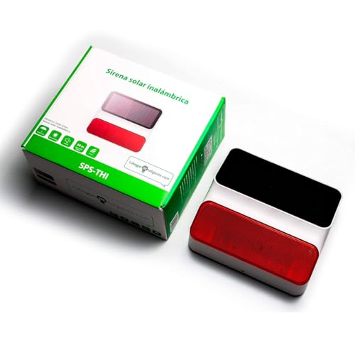 Sirena de Alarma Exterior | 100dB Inalámbrica con Batería 2200mAh | Compatible con Sistemas De Alarma o Uso Autónomo Anti Sabotaje | Conexión Fácil | Panel Control | Protección contra Intrusos