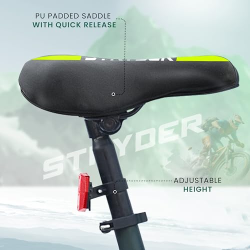 Image of Stryder 27.5T Magnet Mountain Cycle for Men & Women with Front Suspension and Dual Disc Brake | Single Speed Cycle - Ideal for 12+ Years (Frame: 17.5 Inches) (Forest Green::Green)