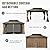 Domi Hardtop Gazebos 8X10FT, Aluminum Metal Gazebo with Galvanized Steel Double Roof Canopy, Curtain and Netting, Permanent Gazebo Pavilion for Patio, Backyard, Deck and Lawn, Brown