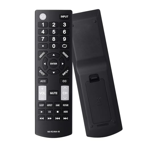 Replacement Insignia TV Remote NS-RC4NA-18 Universal Remote Control for All Insignia LED LCD HDTV Smart TVs No Setup Needed Durable Buttons Lightweight Design