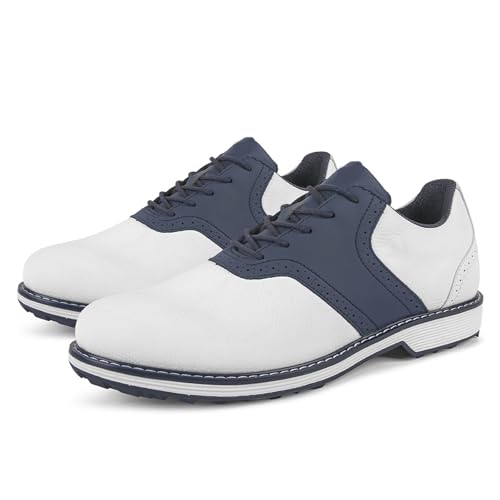 Zapatos de Golf para Hombre de Cuero Sin Clavos Antideslizantes Transpirables
