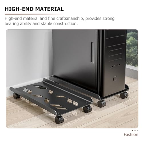 Soporte móvil para torre de computadora ARTIBETTER con ruedas bloqueables y altura ajustable, soporte universal para CPU para oficina en casa y debajo del escritorio miniatura 5