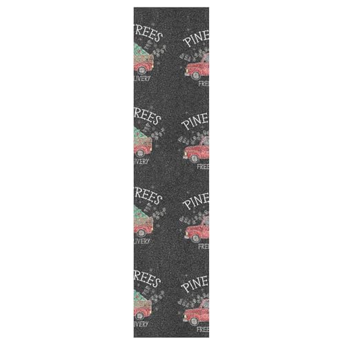 Vftphvr PVC�X�P�[�g�{�[�h�O���b�v�e�[�v�A�m���X���b�v�����O�{�[�h�X�N�[�^�[�S���O���b�v�e�[�v�A�T���h�y�[�p�[��v�ȃV�[�g�S���X�e�b�J�[�A10�C���` x 44�C���`�̃v�����g�g���b�N�ԁA�N���X�}�X�p�C���c���[�t���A�u���b�N�X�^�C���t���B