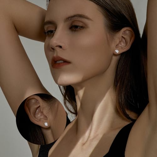 OHAYOO Skull Earrings 925 Sterling Silver Skeleton EarringsSkull Hand Stud Earrings Rock Gothic Jewelry Gifts for Men and Women,for Hallloween Party Cosplay4