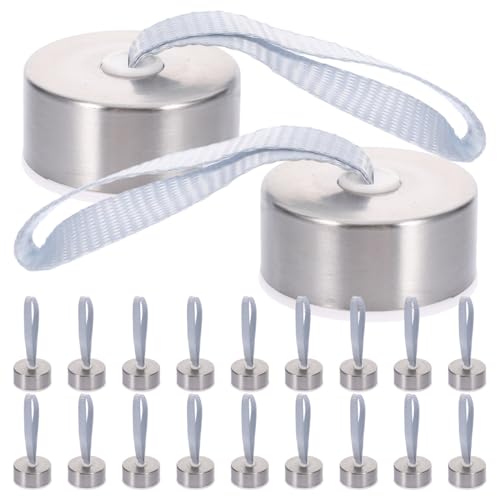 Amosfun 20pcs Water Bottle Replacement Caps - Inner Diameter 38mm, Height 21mm - Universal Screw On Design Portable Bottle Caps with a Rope
