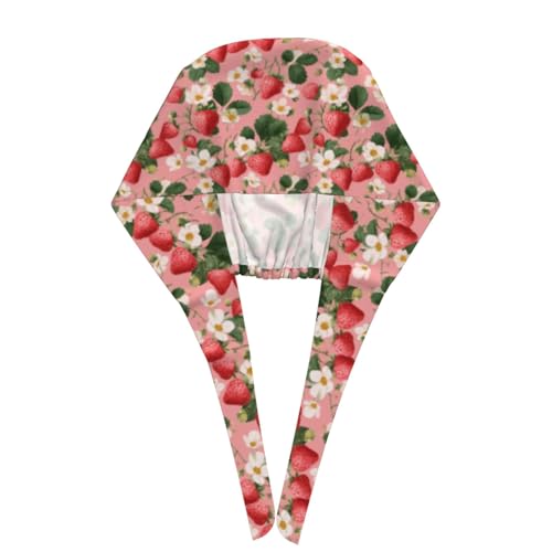 Image of Working Cap Scrub Cap with Sweatband Adjustable Unisex Tie Back Hat for Cleaning Farm Nursing