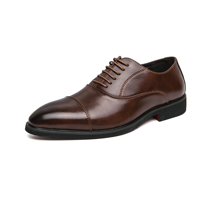Men's Classic Black Leather Oxford Shoes - Sleek Design for Formal Occasions - Main Image