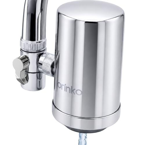 ORINKO Filtre à Eau pour Robinet Universel – Purificateur d’Eau Potable 2L/min Avec Cartouche Remplaçable – Système De Filtration À Charbon Actif...