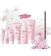 SakuraEnsemblesetkitsdesoinsdelapeaupouradolescentes,coffretcadeaude7piècesdefleursdecerisieravecclé