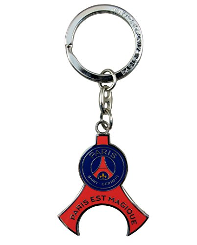 PSG Porte-Clefs Tour Eiffel Sous Blister Metal Multicolore 8,5 x 18 x 2,5 cm