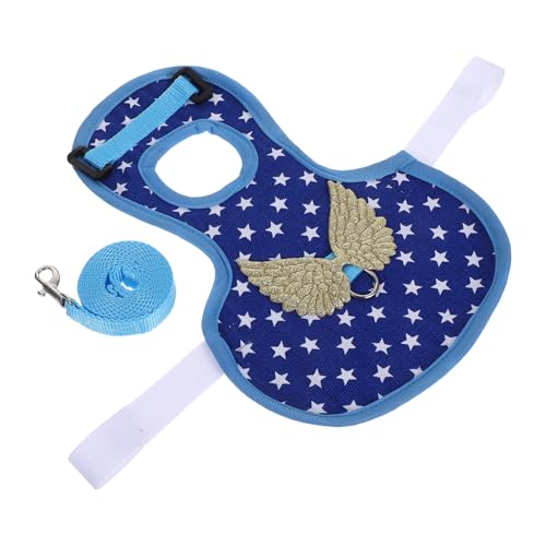 SUPVOX Pet Chicken Vest Adjustable Harness for Outdoor Activities Stylish Blue Duck Goose Outfit Leash Comfortable Design for Hens and Roosters for Fall Winter Use