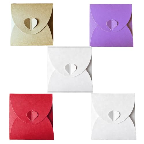 ONEBO 25 Pochettes Papier Kraft Pochettes de protection, Pochette pour CD/DVD, Coloré pochette de CD/DVD en papier de couleur, Protégez vos disques (13 *...