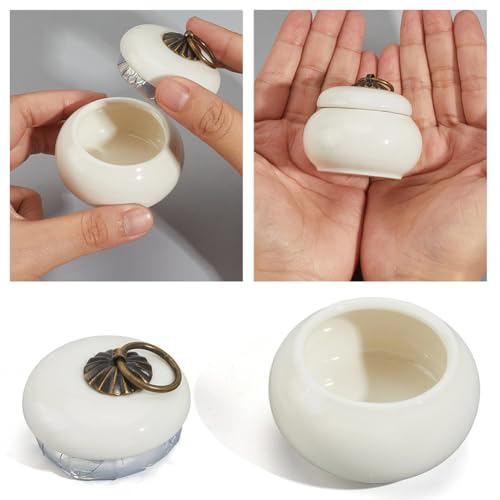 GORGECRAFT Urne Aus Menschlicher Asche Gedenkurne Für Haustier Tier Menschliche Asche Kleine Urnen Mini Urnen Aus Keramik Bestattungsurnen Andenken Behälter Glas Für Männliche Und Weibliche Haustiere