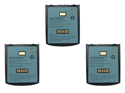 KASLNOUO Replacement Battery for Zebra MC55 MC56 MC65 MC67 Series PN BTRY-MC55EAB02,400384-217 3.7V 3600mAh 3-Pack