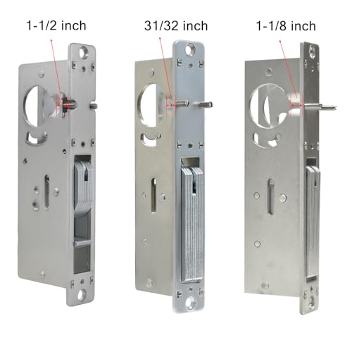 Commercial Mortise Door Lock with Double Cylinder, 1-1/8" Backset Storefront Door Deadbolt Lock, Solid Brass Cylinder, Direct Replacement for Aluminum Narrow Stile Doors (Black) by AIsecure - Image 7
