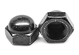 5/8-11 Coarse Thread Acorn Nut 2 Piece Low Carbon Steel Black Oxide Pk 200