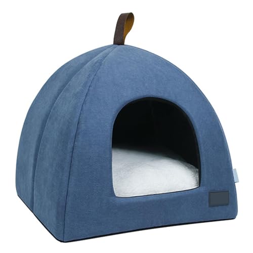Zerone Pet Tent, Foldable Cat Bed Breathable Cat House Indoor Pet Tent Dog Bed with Mat (L)