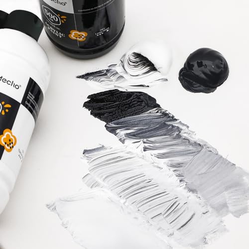 Image of Artecho Lamp Black Acrylic Paint 500ml / 17oz Large Bottle