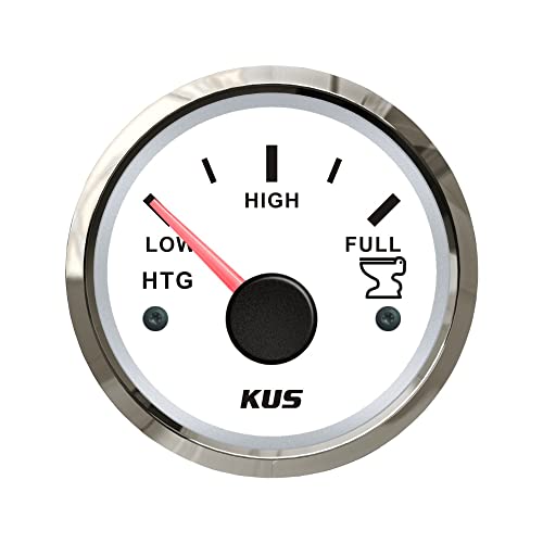 KUS Holding Tank Level Gauge Meter Indicator 0-190ohm Signal 52MM(2") 12V/24V