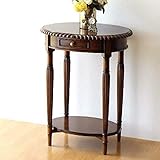 コンソールテーブル サイドテーブル アンティーク 家具 クラシック ヨーロピアン マホガニー 無垢材 木製 天然木 電話台 マホガニーオーバルテーブル １ドロアー [diz2788]