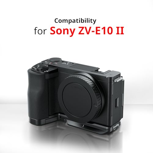 Image of SMALLRIG ZV-E10 II L-Shape Plate with Silicone Handle, Handgrip for Sony ZV-E10 II, Built-in Quick Release Plate for Arca, 1 /4 inch-20 Holes - 4778