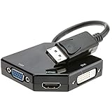 DisplayPort to HDMI, VGA or DVI, 3-in-1 Adapter