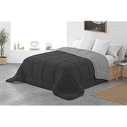 Rutes Hogar Edredones Energy Colors Textil - Hogar - Oslo - Edredón Nórdico Otoño Invierno Reversible 350 g Fibra Hueca Alta Densidad 240_x_260_cm (Cama 150) (Gris)