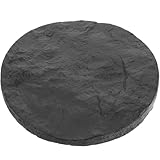 Healeved Bandeja Redonda de Yeso Negro para Exhibición de Joyas y Almacenamiento de Llaves, Ligera y Fácil de Limpiar, Adecuado para Mercado y Exposiciones
