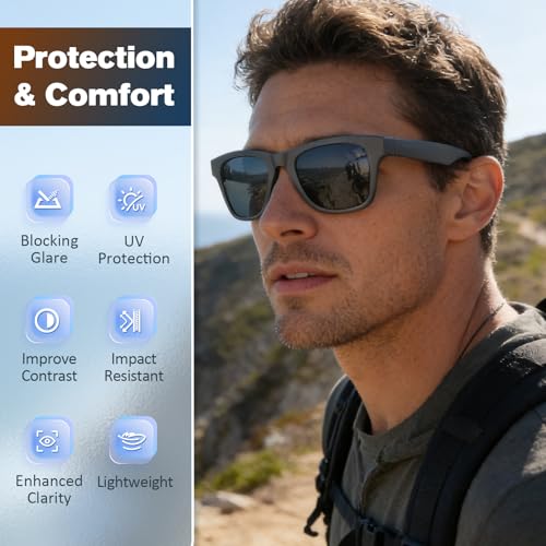Image of Yeahxing Lenses Compatible with Ray-Ban Meta Glasses Gen 2 /1 /Wayfarer | Polarized lenses for 53mm Large /50mm Regular Wayfarer. Fits RW4006 /RW4012 /RW4008. UV protection, scratch-resistant.